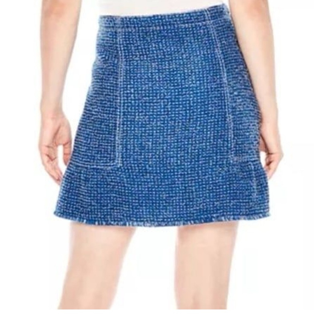Sandro Tweed Skirt Size 3 fits with metallic threads